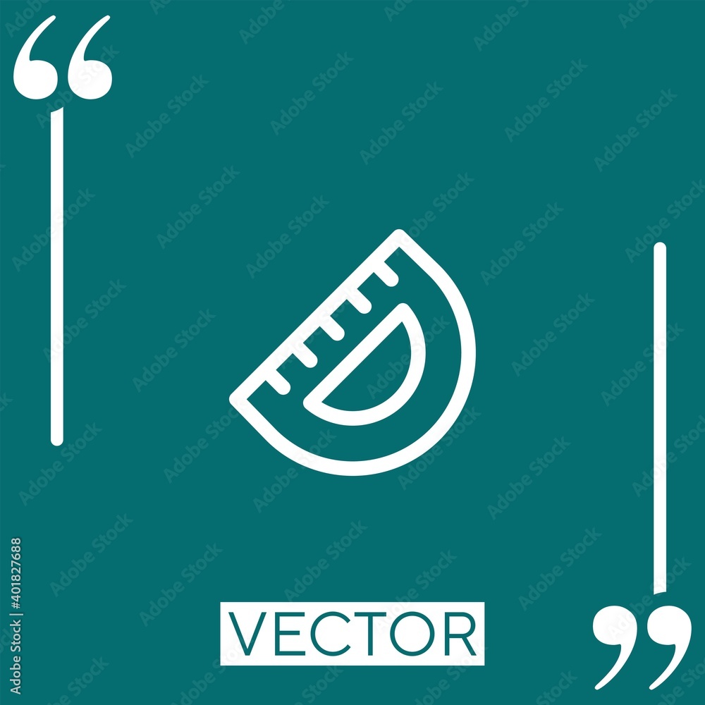 Poster protactor vector icon linear icon. editable stroke line