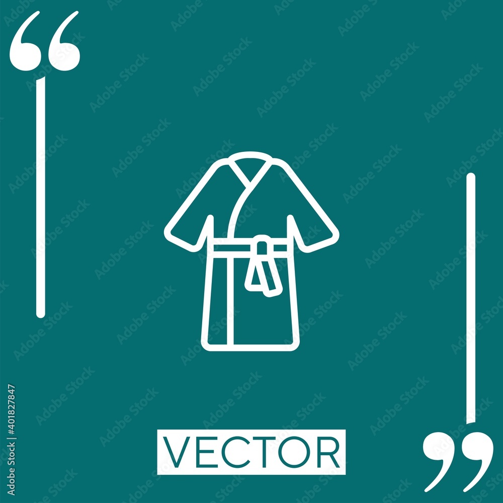 Poster robe vector icon linear icon. editable stroke line