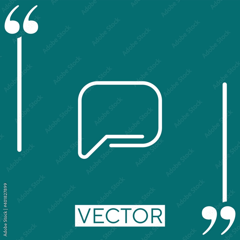 Poster bubble vector icon linear icon. editable stroke line