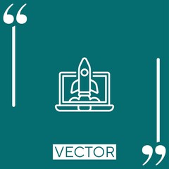 startup vector icon Linear icon. Editable stroke line