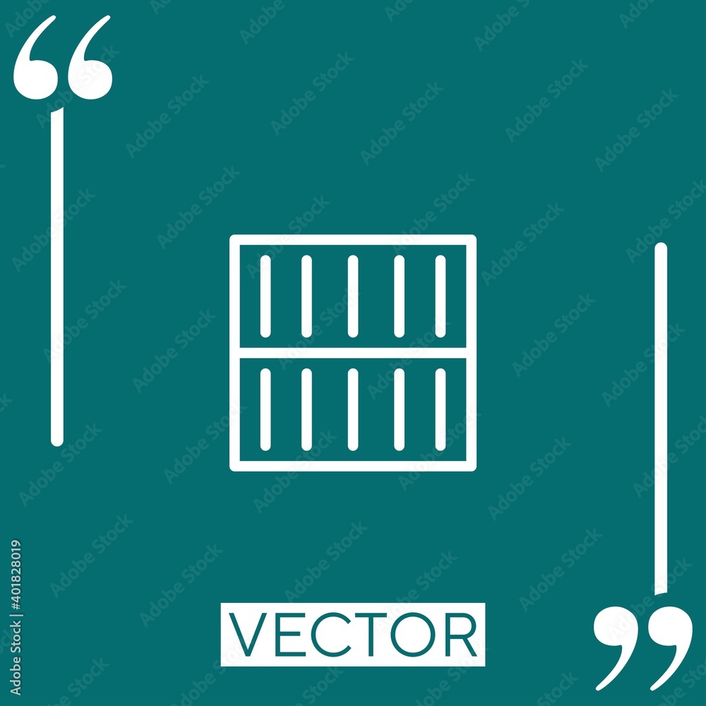 Poster shipping box vector icon linear icon. editable stroke line