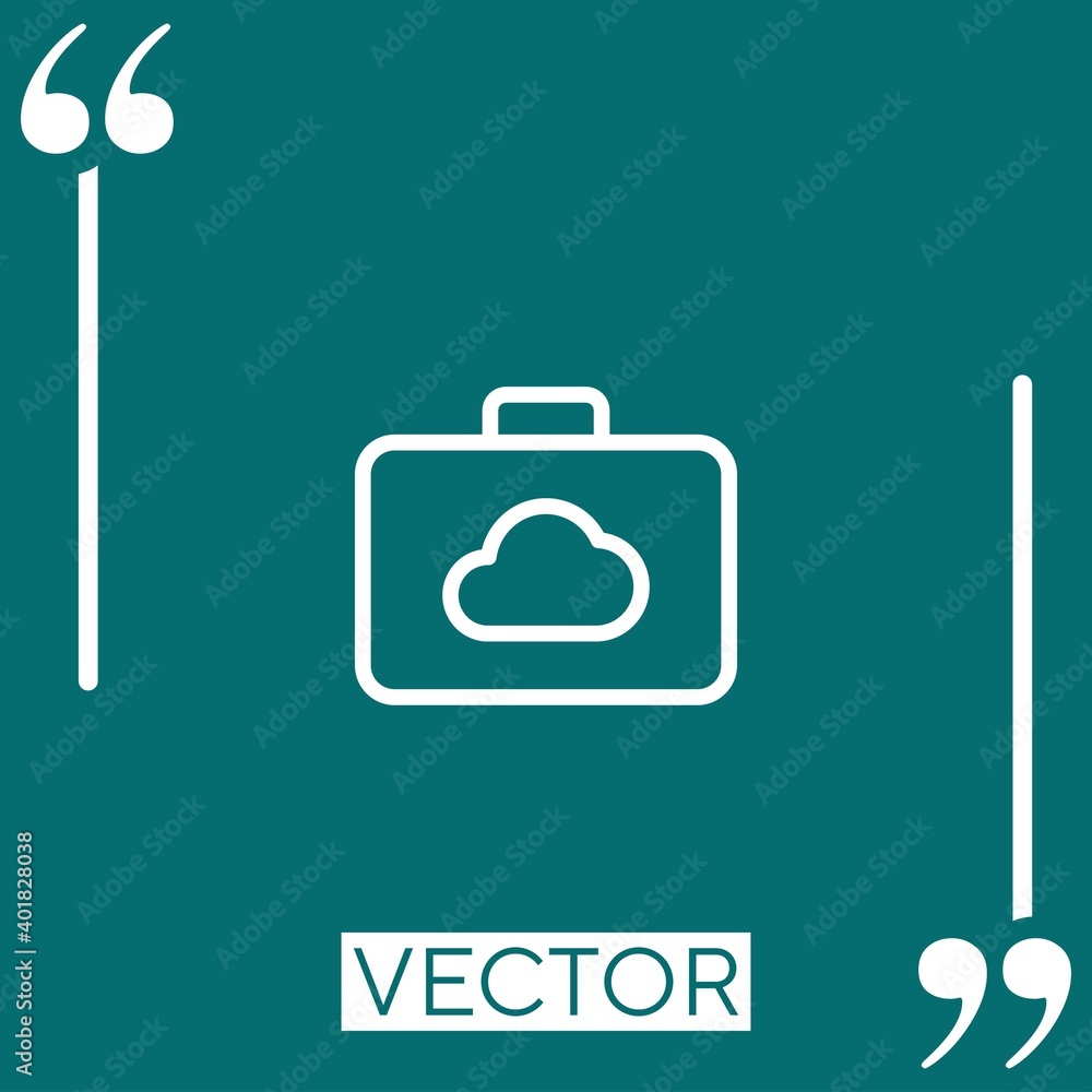 Poster suitcase vector icon linear icon. editable stroke line