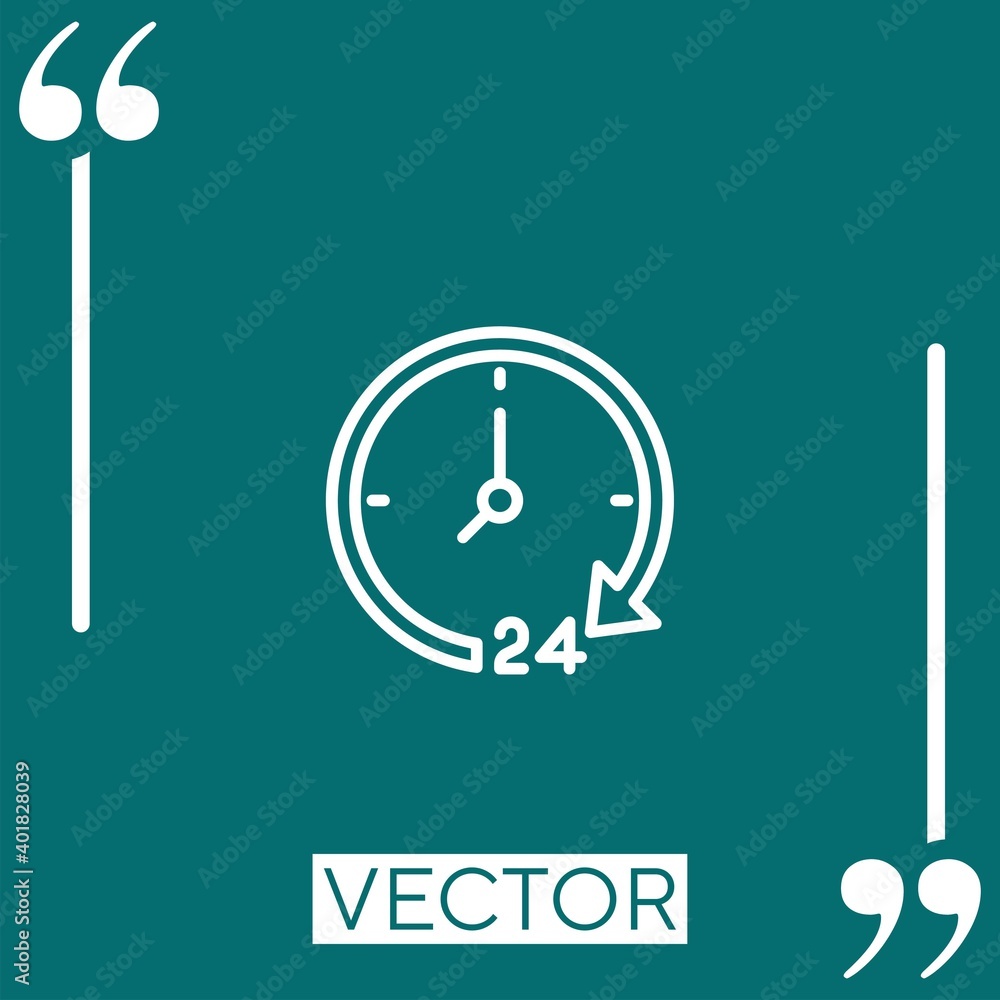 Poster time vector icon linear icon. editable stroke line