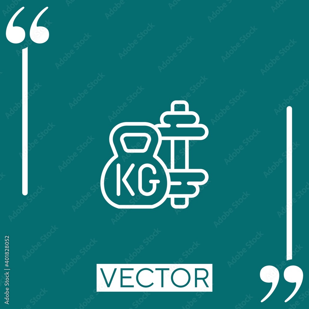 Poster weights vector icon linear icon. editable stroke line