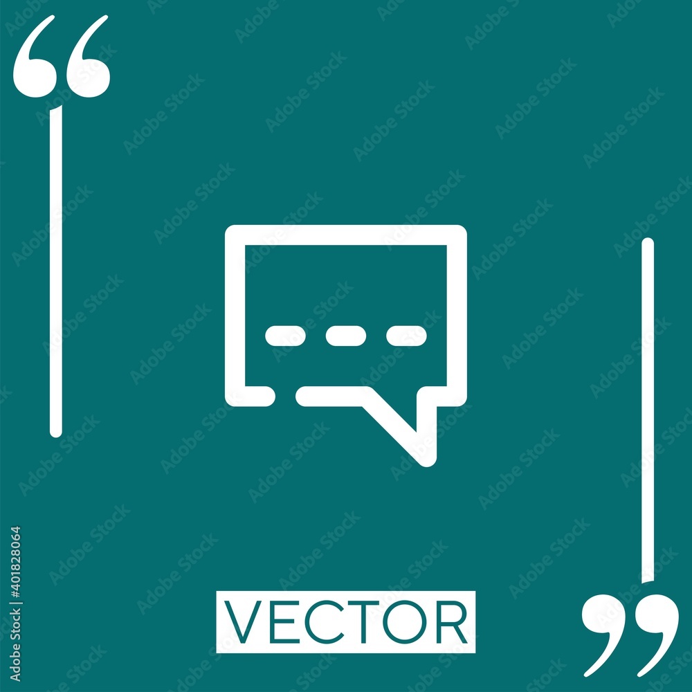 Poster chat vector icon linear icon. editable stroke line