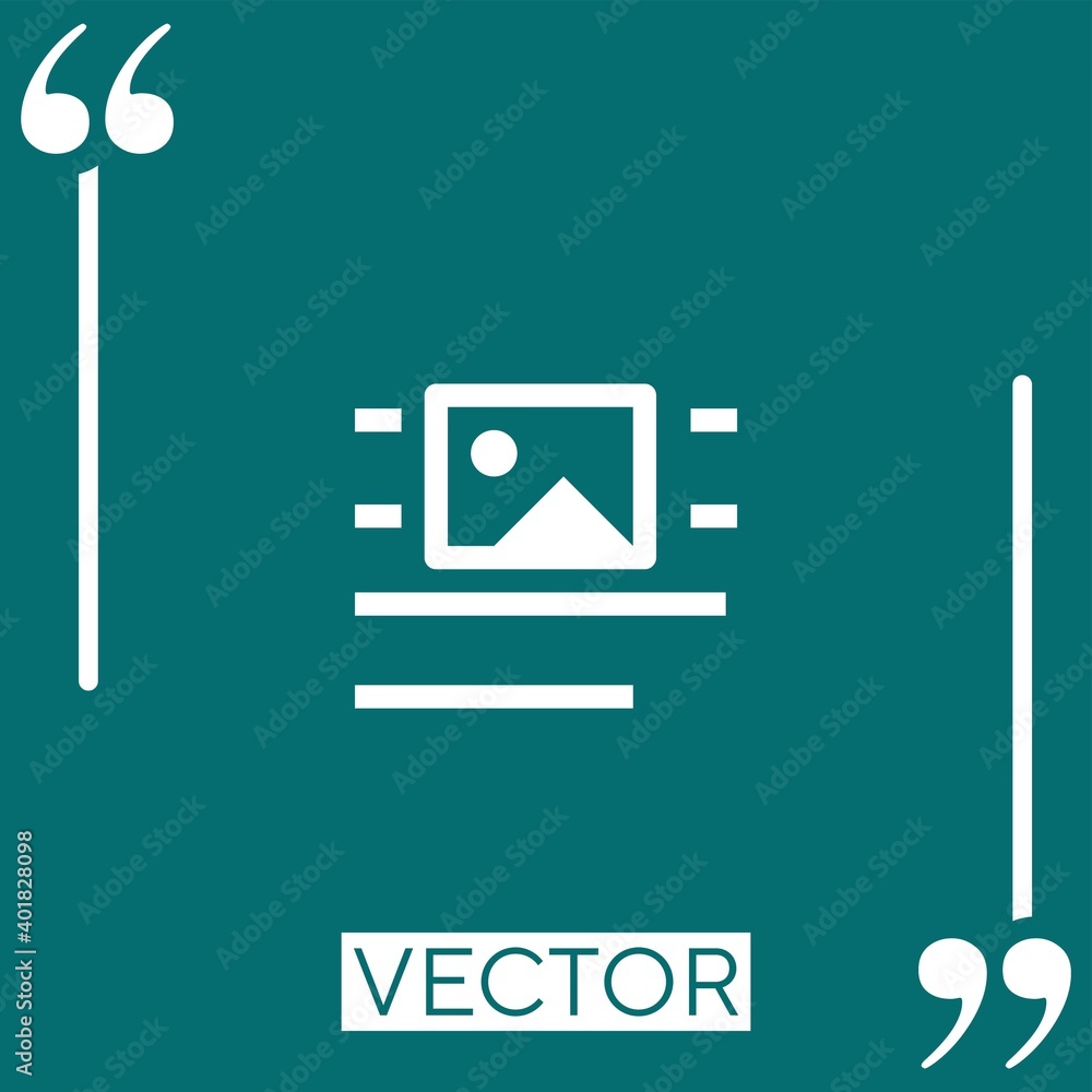 Poster image vector icon linear icon. editable stroke line