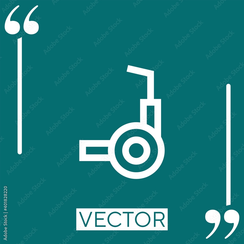Poster segway vector icon linear icon. editable stroke line