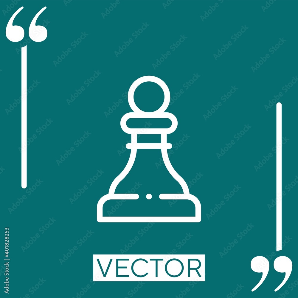 Poster strategy vector icon linear icon. editable stroke line