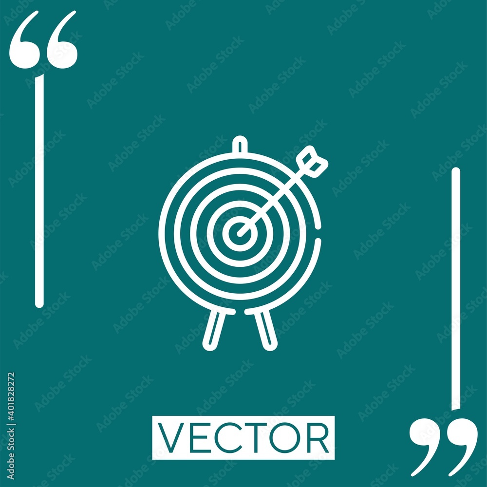 Aufkleber target vector icon linear icon. editable stroke line