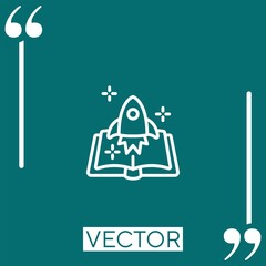 rocket vector icon Linear icon. Editable stroke line