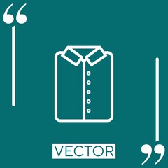 shirt   vector icon Linear icon. Editable stroke line