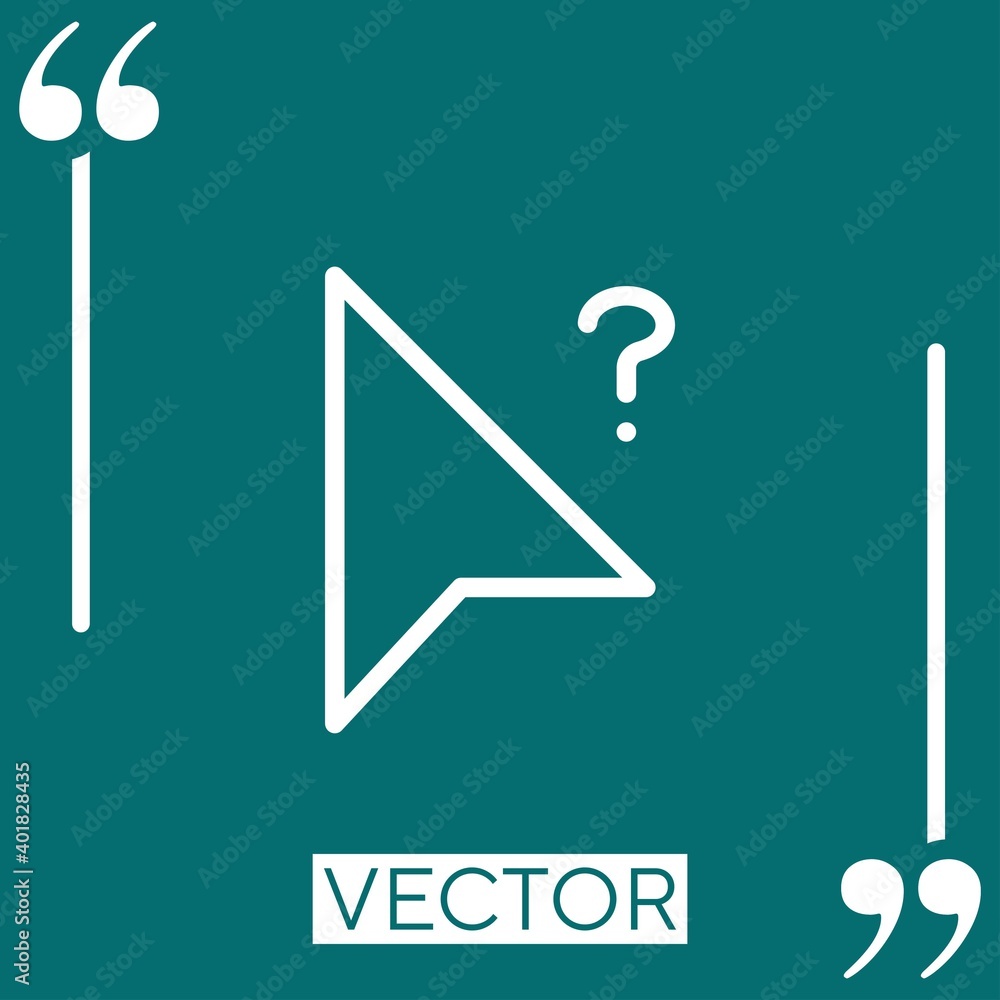 Poster cursor vector icon linear icon. editable stroke line