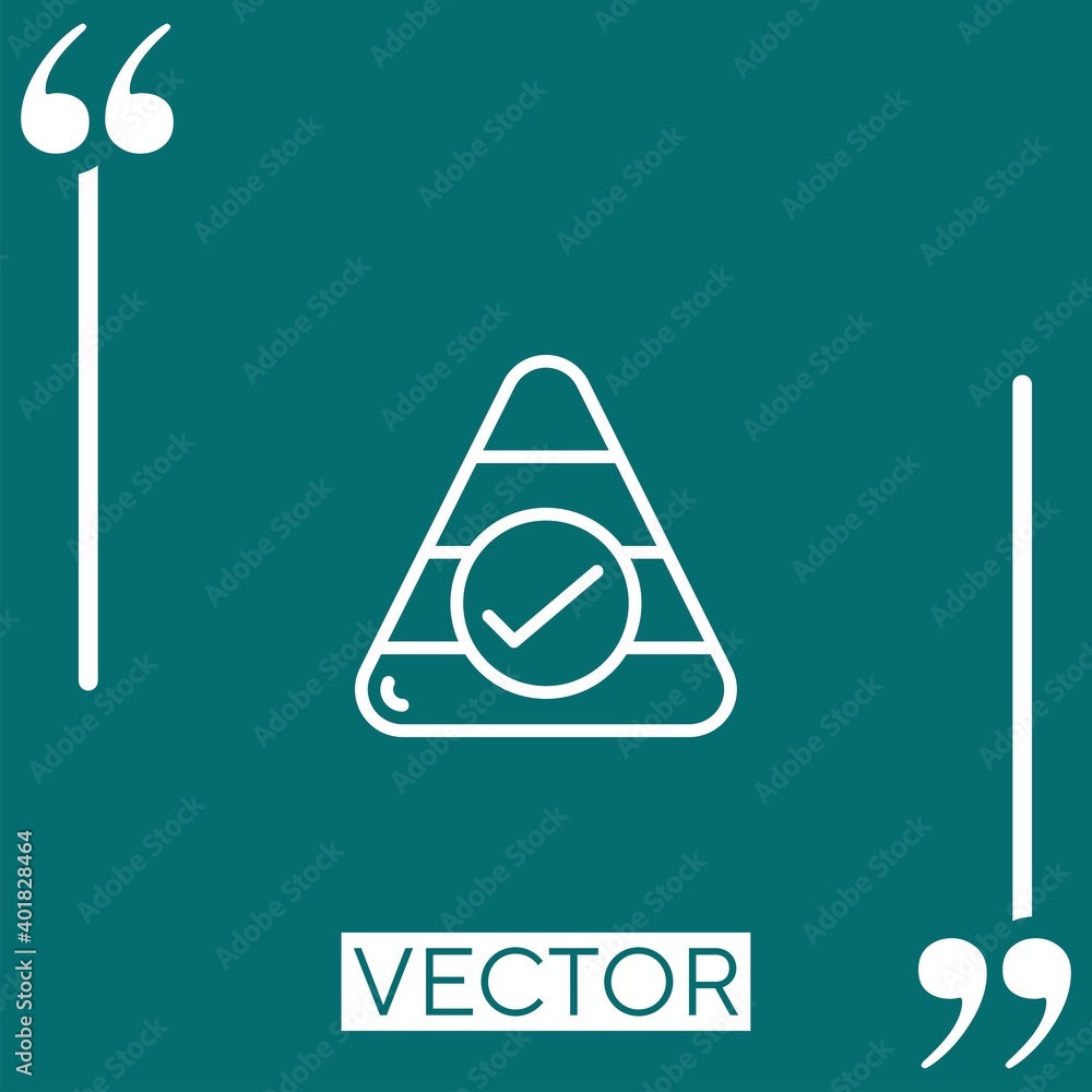 Poster diet vector icon linear icon. editable stroke line