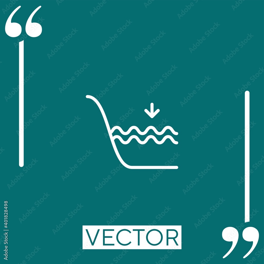 Poster flood vector icon linear icon. editable stroke line
