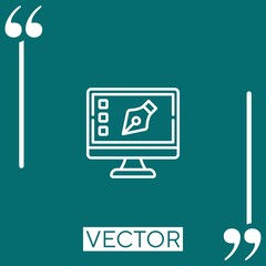 design vector icon Linear icon. Editable stroke line