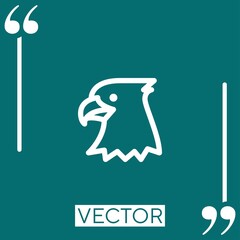 eagle vector icon Linear icon. Editable stroke line