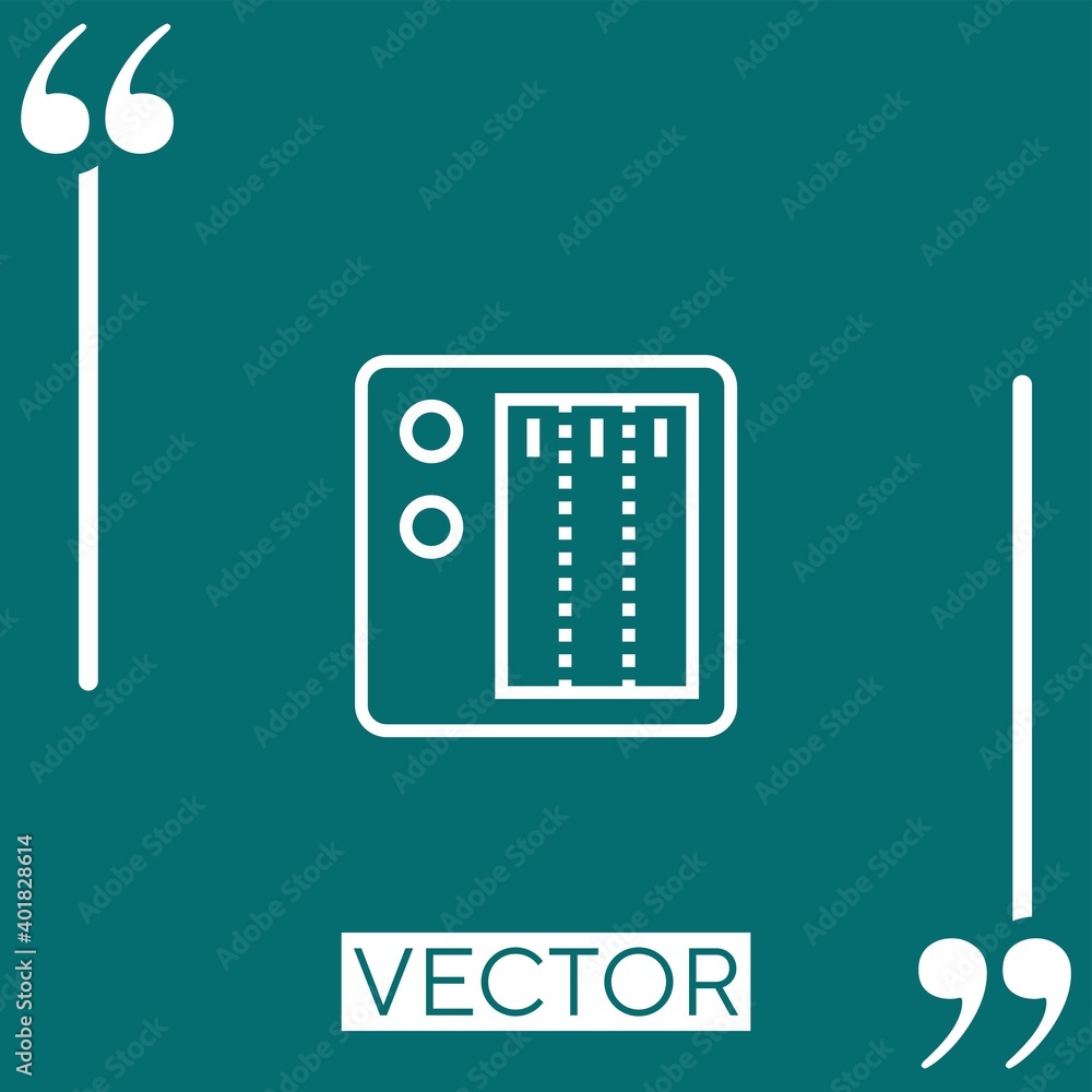 Poster nas vector icon linear icon. editable stroke line
