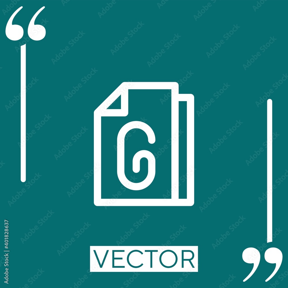 Poster paper vector icon linear icon. editable stroke line