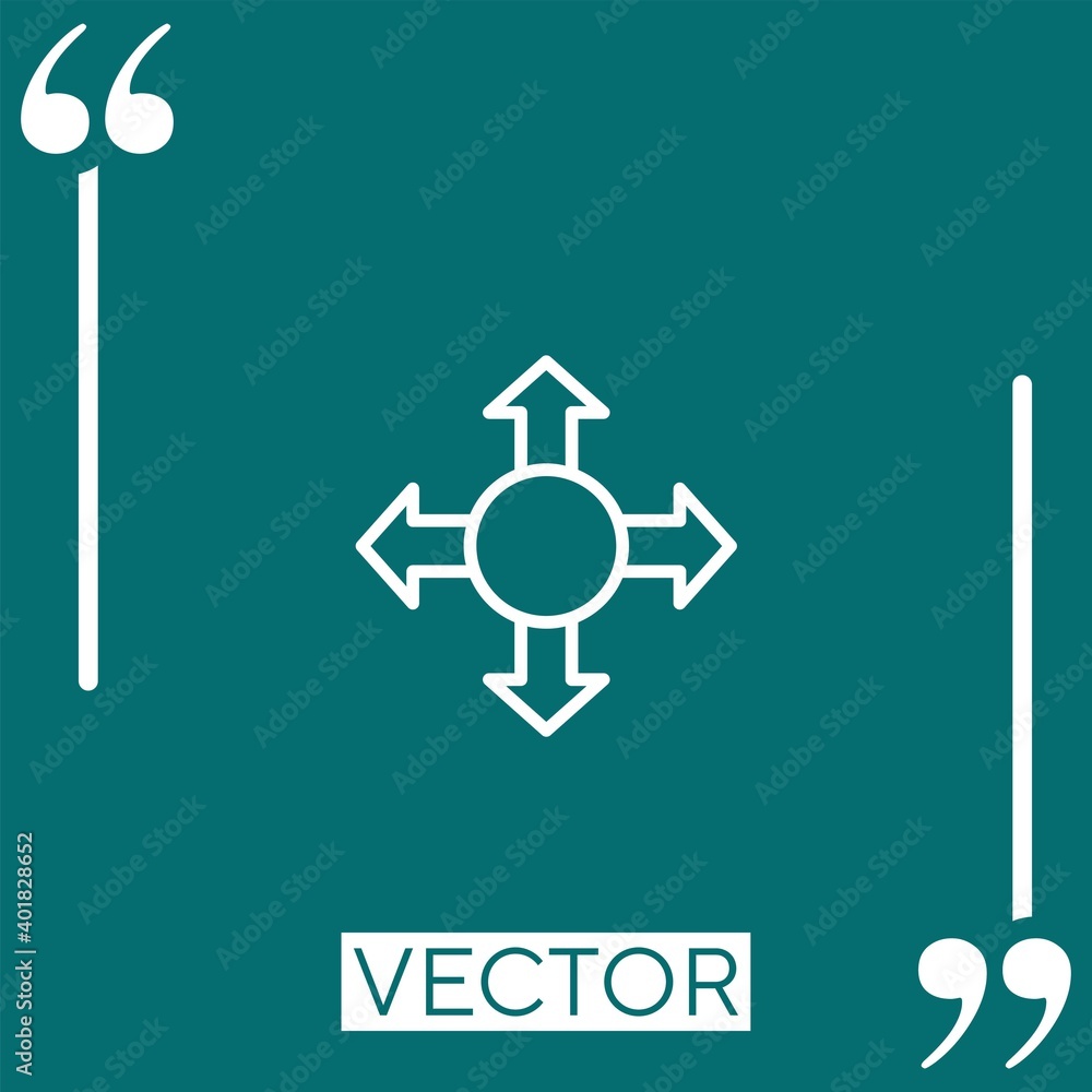 Poster performance vector icon linear icon. editable stroke line