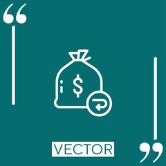 money vector icon Linear icon. Editable stroke line