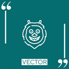 monster vector icon Linear icon. Editable stroke line
