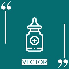 nasal spray vector icon Linear icon. Editable stroke line