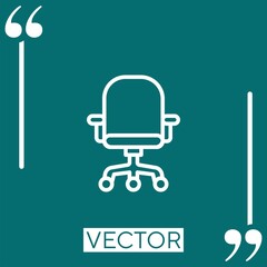 office chair vector icon Linear icon. Editable stroke line