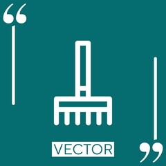 rake vector icon Linear icon. Editable stroke line