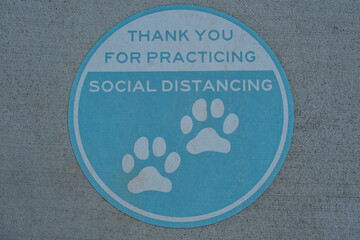 Social Distancing for pets signage Coronavirus