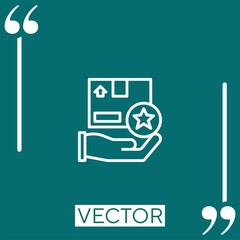 service vector icon Linear icon. Editable stroke line