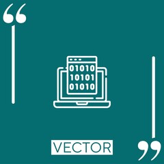 structured data vector icon Linear icon. Editable stroke line