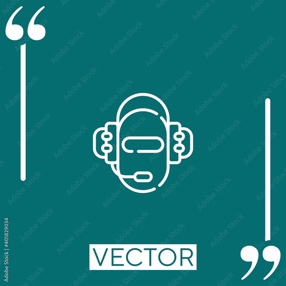 Poster crm vector icon linear icon. editable stroke line