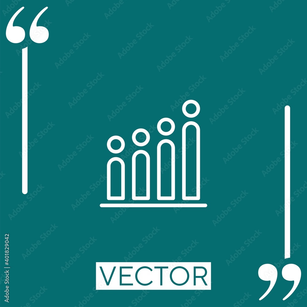 Poster data vector icon linear icon. editable stroke line
