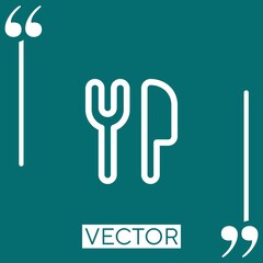 Fototapeta premium cutlery vector icon Linear icon. Editable stroke line