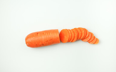 carrot isolated on white background. Fresh carrots. Sweet carrot. Hard carrot. Root plant
