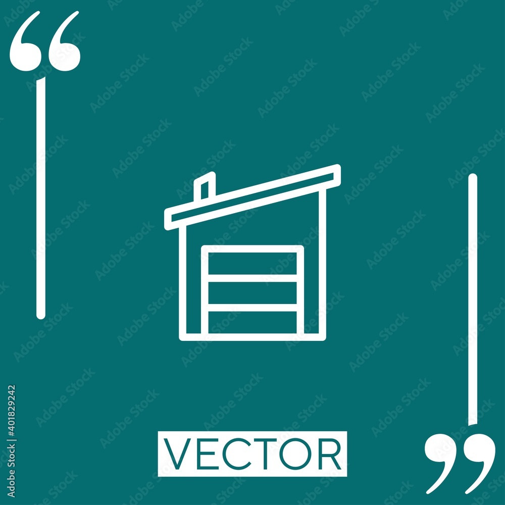 Poster storage stacks vector icon linear icon. editable stroke line