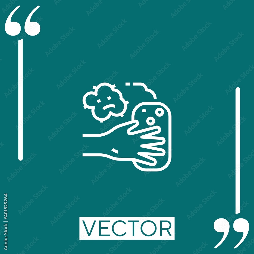 Poster wipe vector icon linear icon. editable stroked line