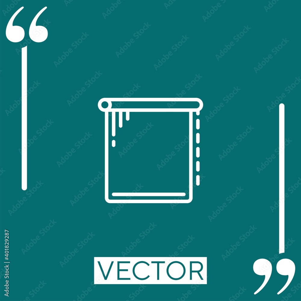 Aufkleber blind vector icon linear icon. editable stroked line