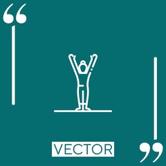 yoga vector icon Linear icon. Editable stroked line