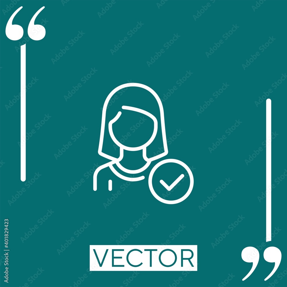 Poster employee vector icon linear icon. editable stroked line