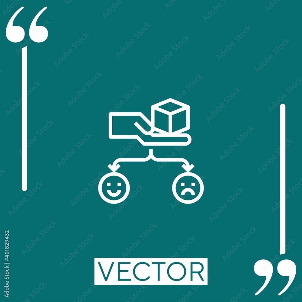 Poster feedback vector icon linear icon. editable stroked line