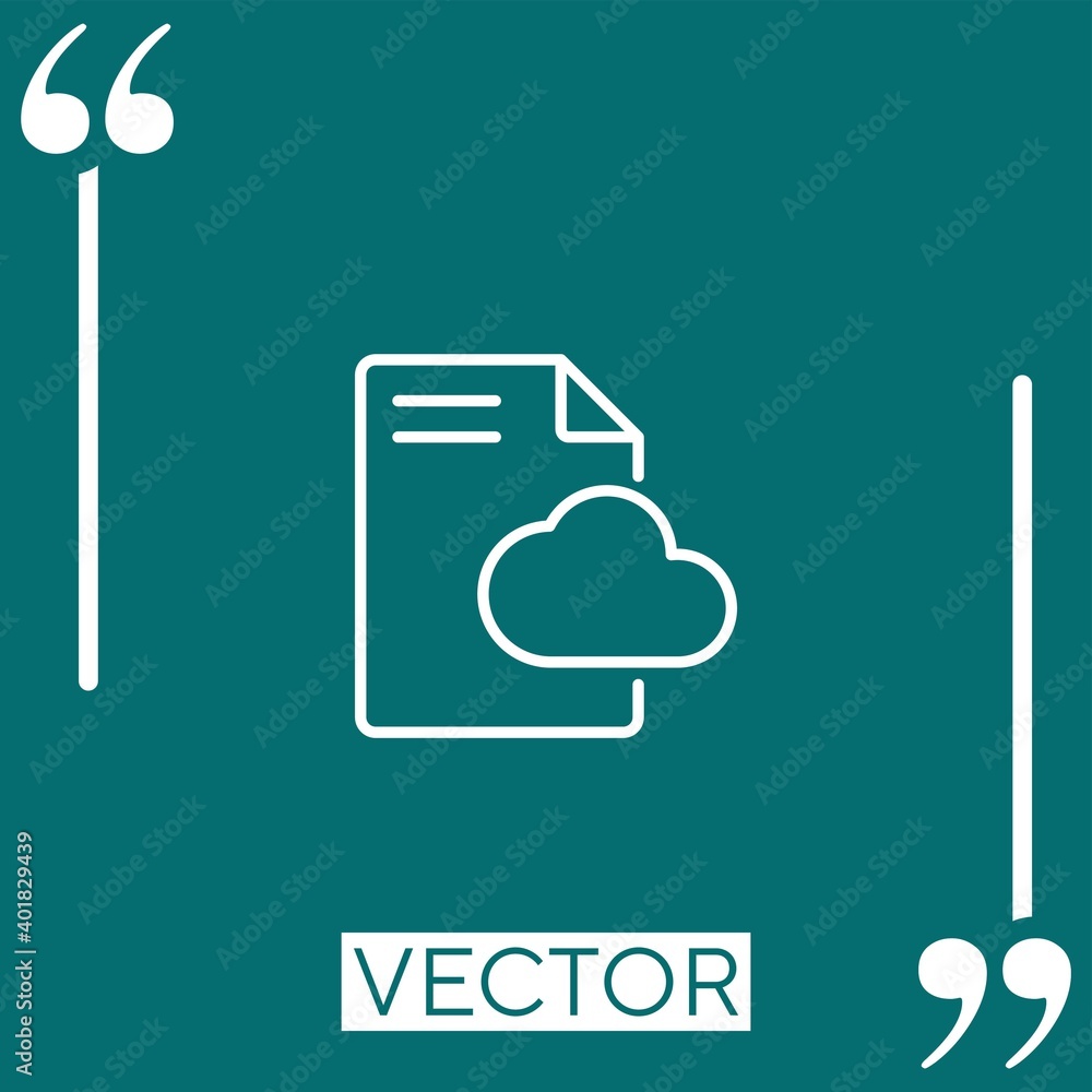 Poster file vector icon linear icon. editable stroke line