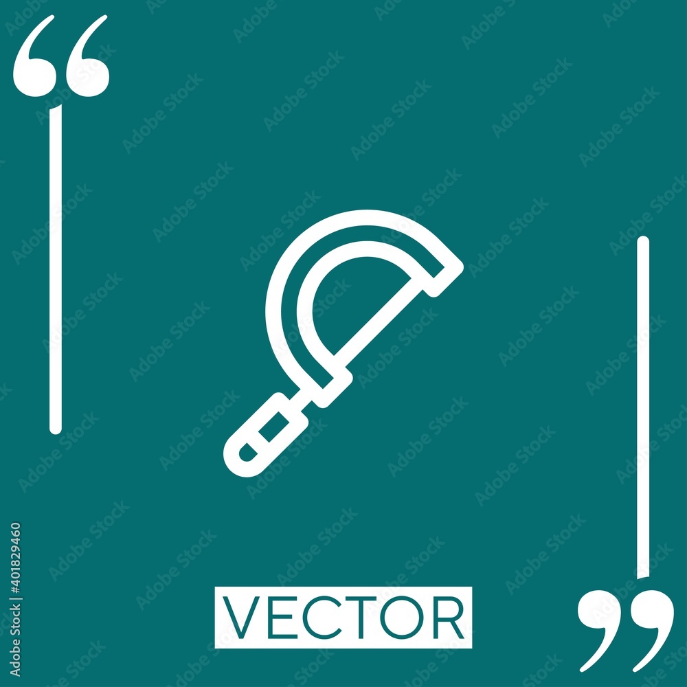 Poster fretsaw vector icon linear icon. editable stroked line