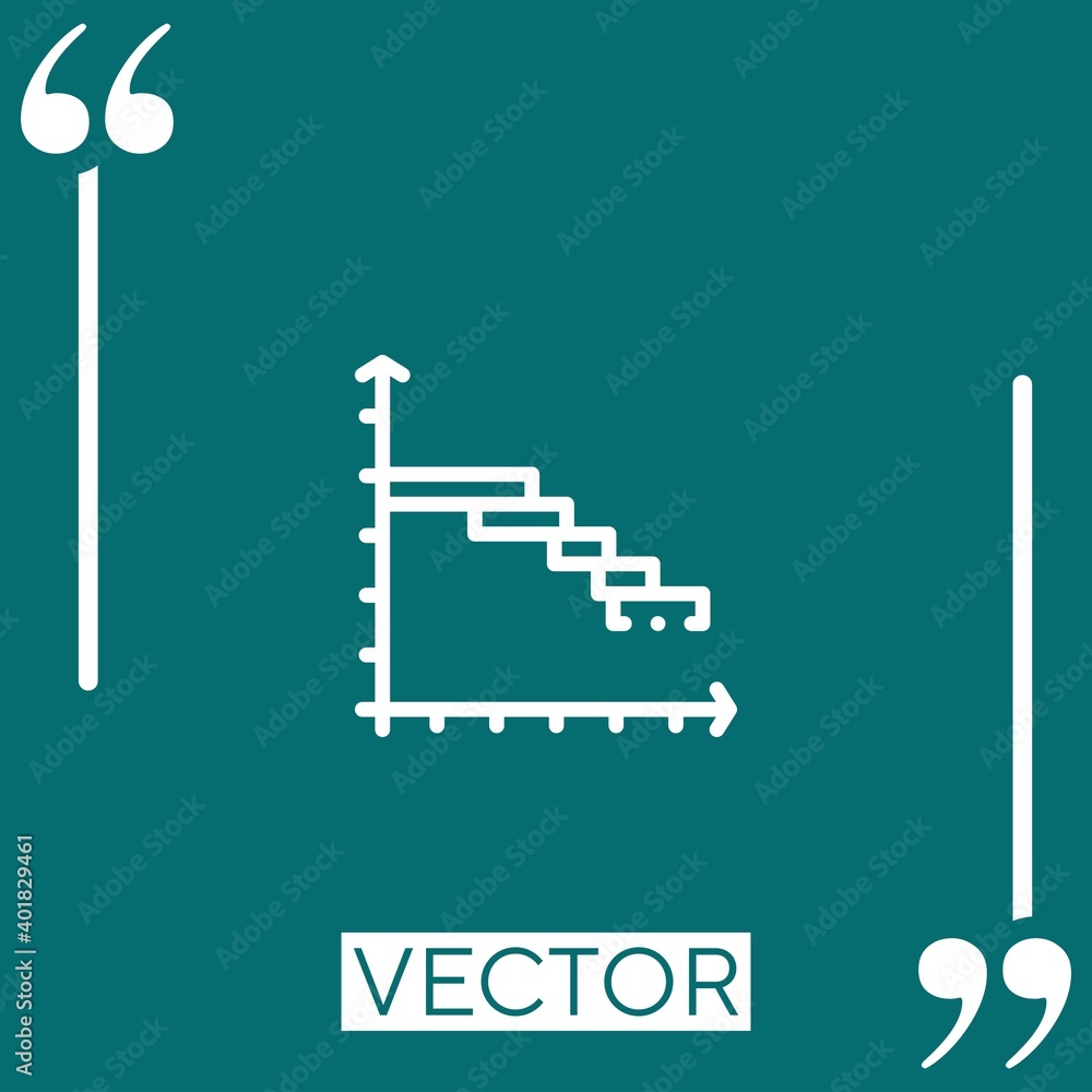 Poster gantt chart vector icon linear icon. editable stroked line