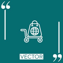 ecommerce vector icon Linear icon. Editable stroke line