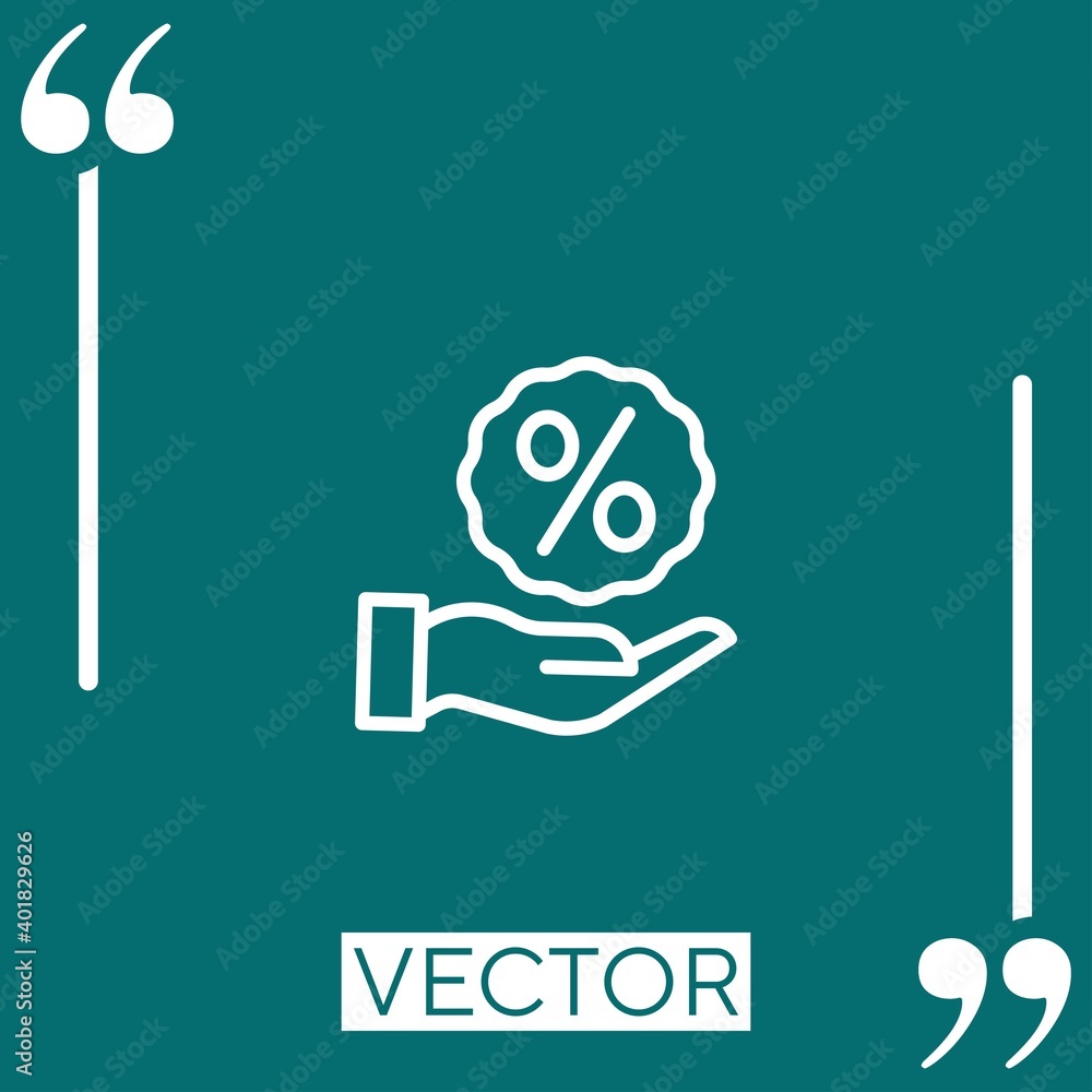 Poster offer vector icon linear icon. editable stroked line