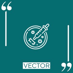 petri dish vector icon Linear icon. Editable stroke line