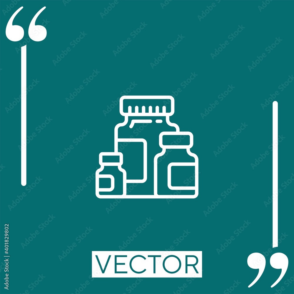 Poster supplements vector icon linear icon. editable stroke line