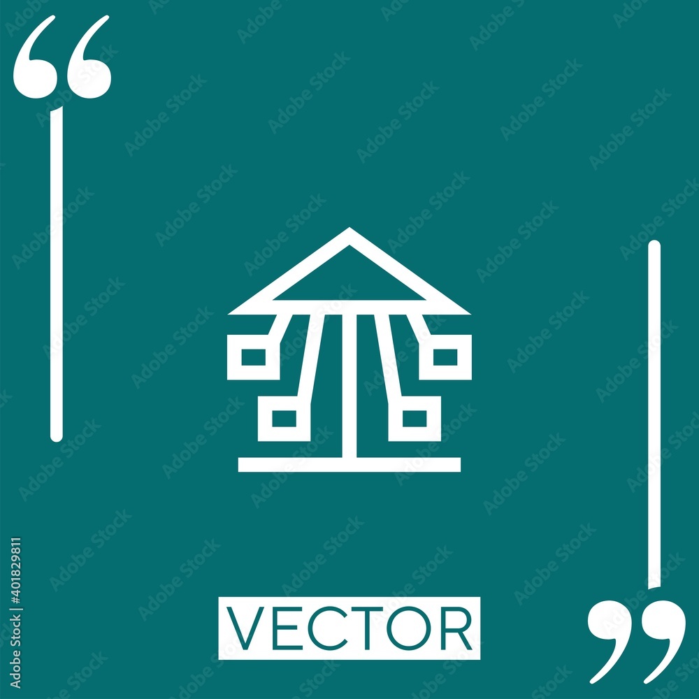 Poster swing vector icon linear icon. editable stroked line