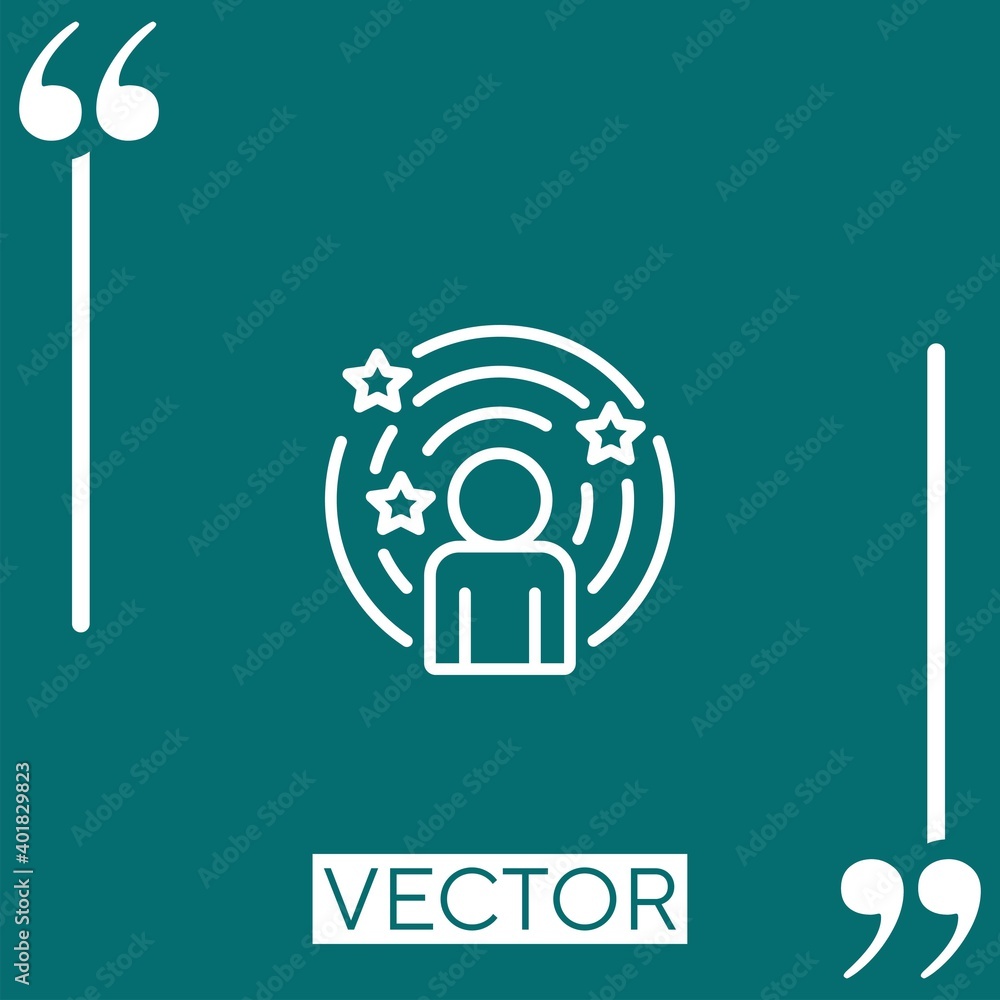Aufkleber thinking vector icon linear icon. editable stroked line